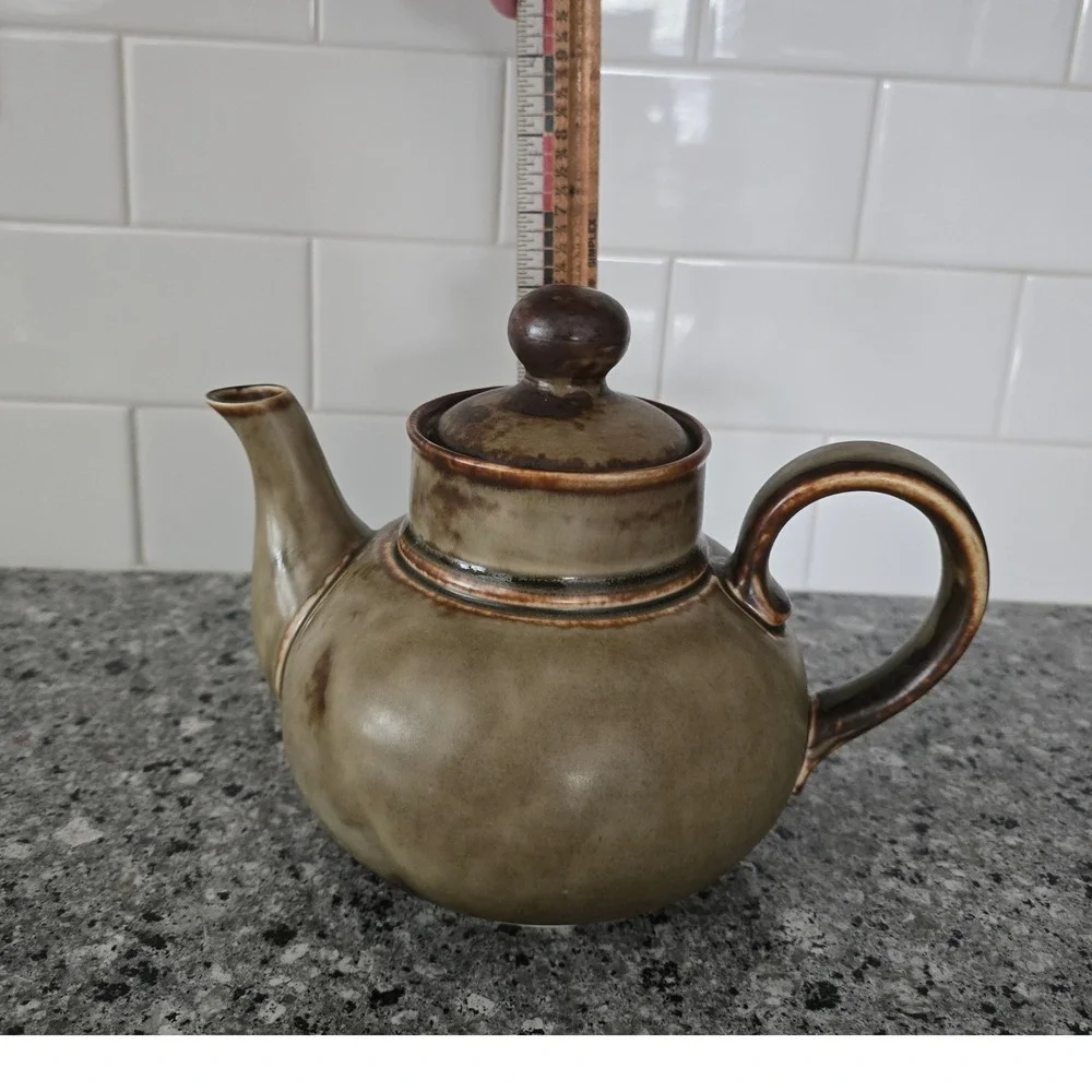 Langenthal Sahara Teekanne Teapot with Lid and Saucer Plate‎ Brown 339513